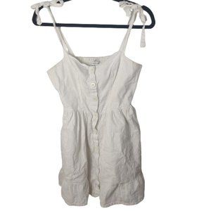 Urban Outfitters White Tie Strap Pocket Sundress Medium